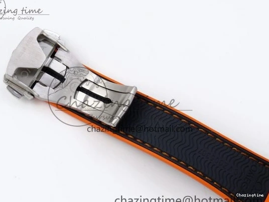 0227 Comfortable Planet Ocean 43.5mm SS VSF 1:1 Best Edition Black Orange Bezel Gray Dial on Nylon Strap A8900 Super Clone V 7730